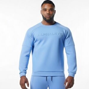 Alphalete Light Blue Crewneck “ELMTS Sweatshirt” Men’s 2XL New Without Tag!